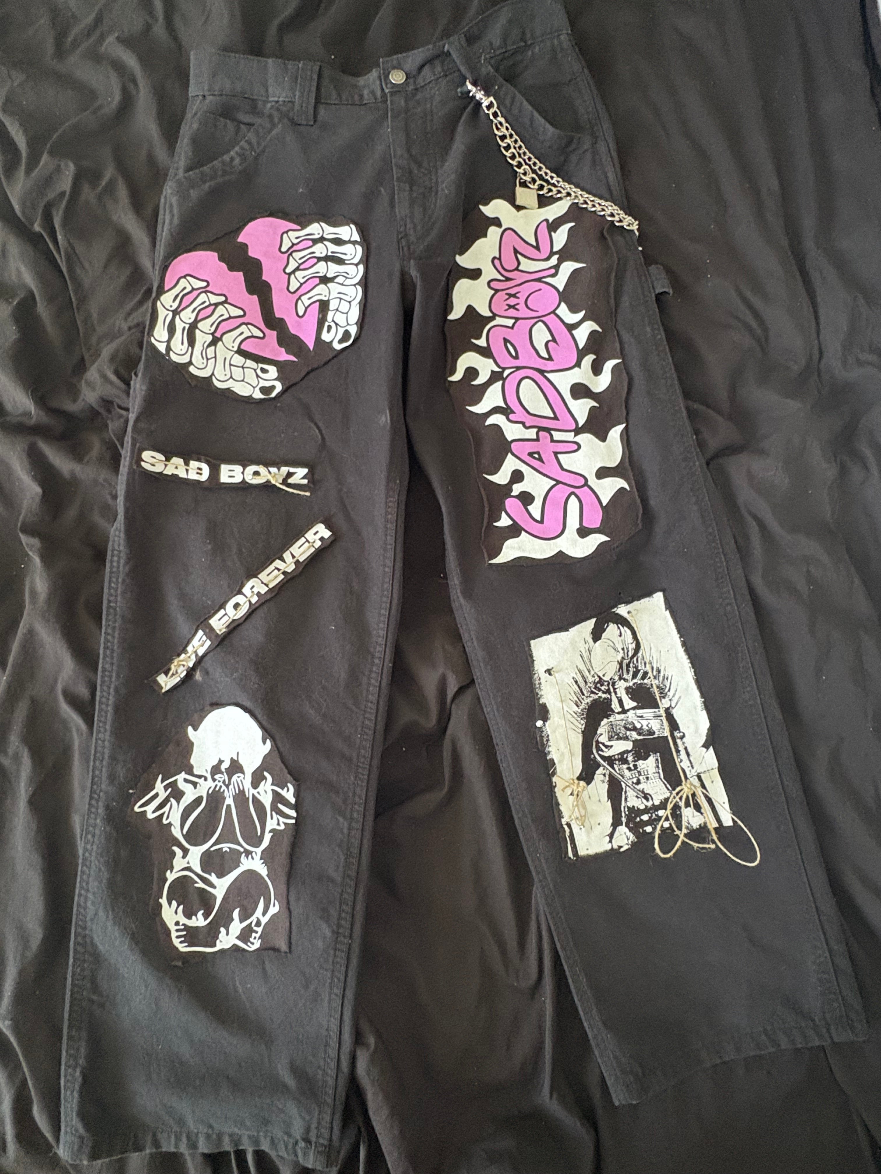 “Sad boyz live forever” 32L32W Pants